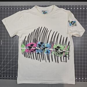 Vintage Disney X Prince Tennis Tshirt Small Mickey Mouse 80s Single Stitch Read